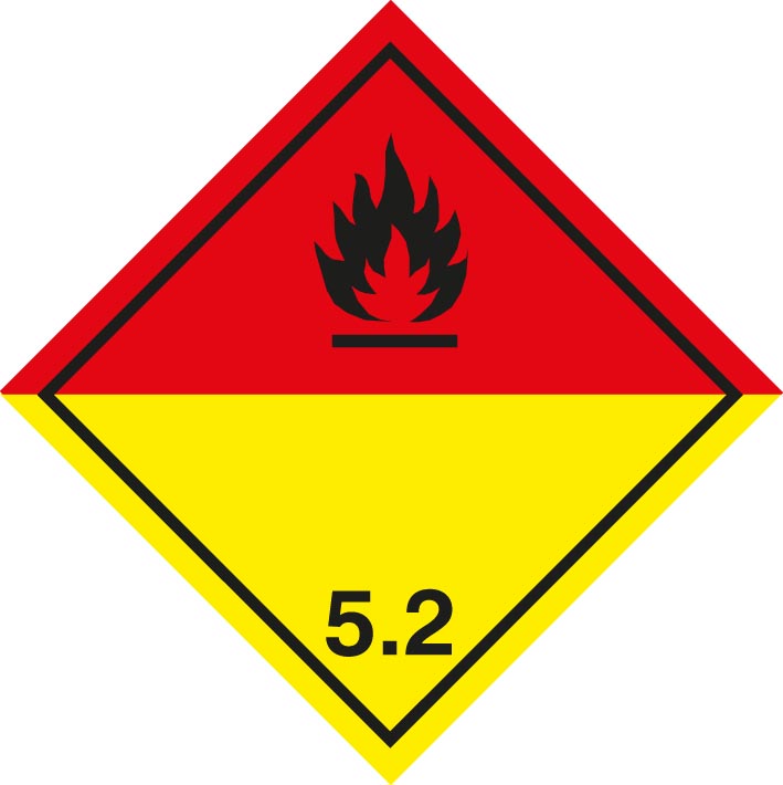 Gefahrgutetiketten Klasse 5.2 - Organische Peroxide