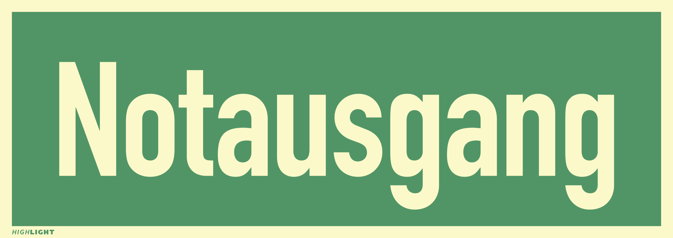 Notausgang, Rettungszeichen