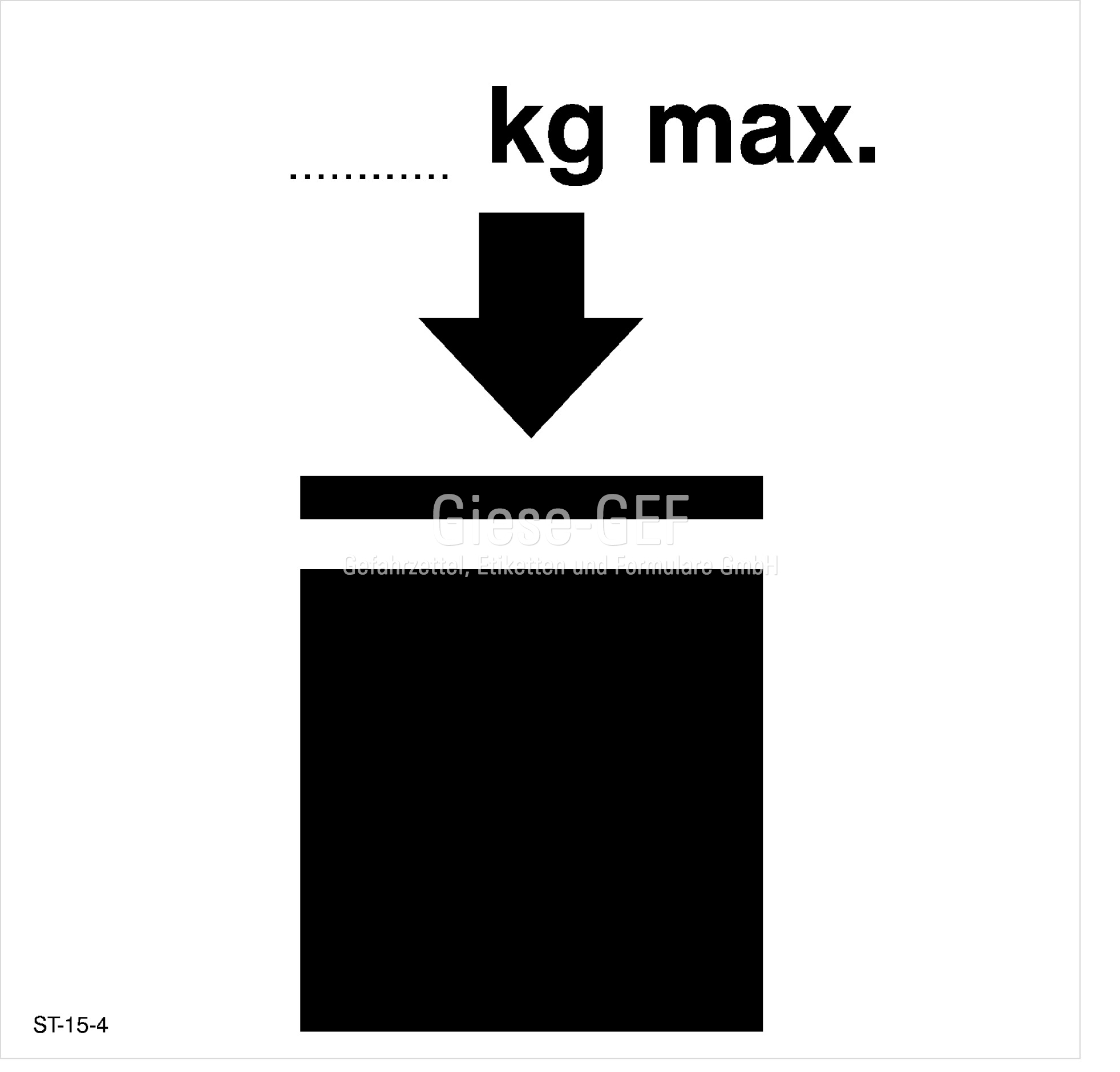 W1-ST-15-4 Symbol für IBC, die gestapelt werden dürfen