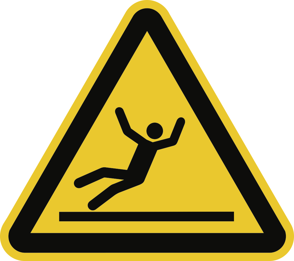 Warnung vor Rutschgefahr, Symbolschild, ISO 7010