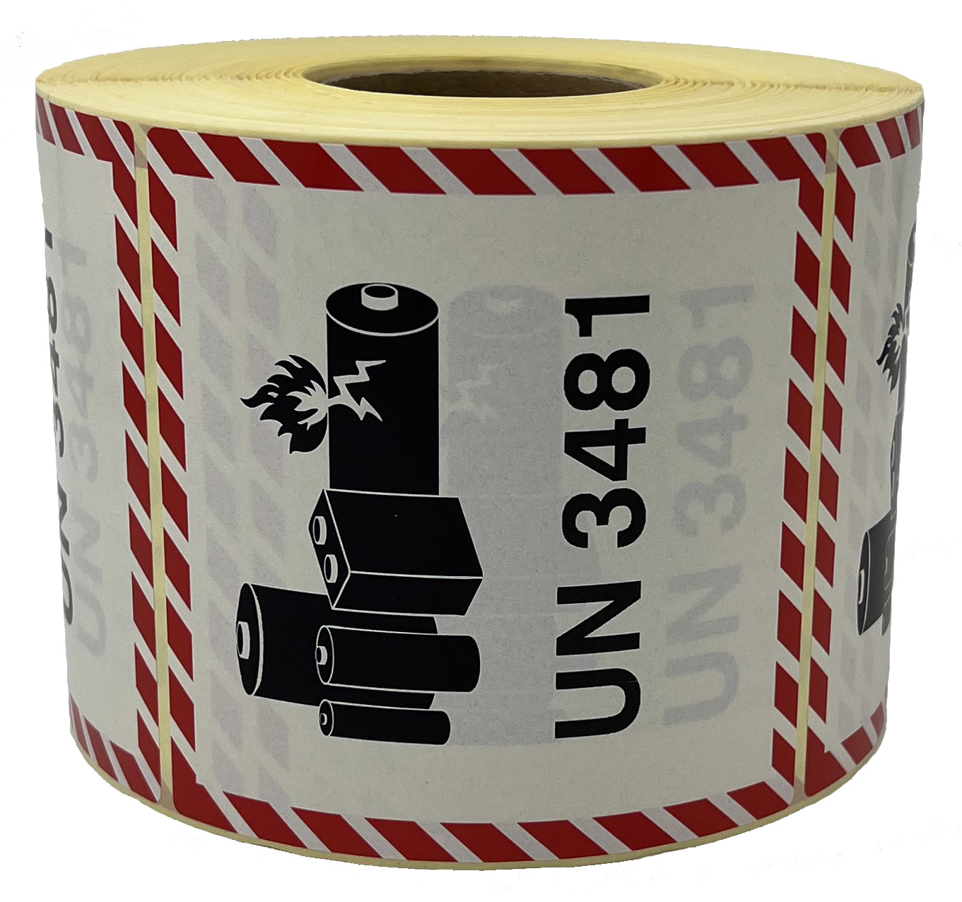 Etiketten Aufkleber Lithium ion Battery UN 3481, Haftpapier 10 x 10 cm, 1.000 Stück auf Rolle Etiketten Aufkleber Lithium ion Battery UN 3481, Haftpapier 10 x 10 cm, 1.000 Stück auf Rolle