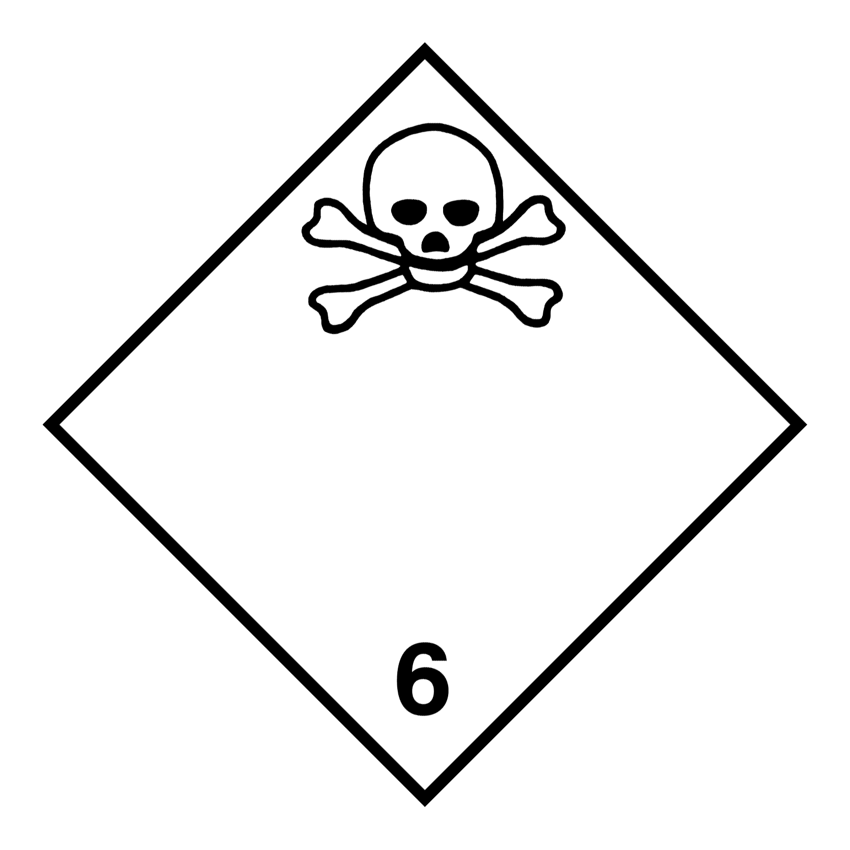 Gefahrgutetiketten Klasse 6.1 - Giftige Stoffe