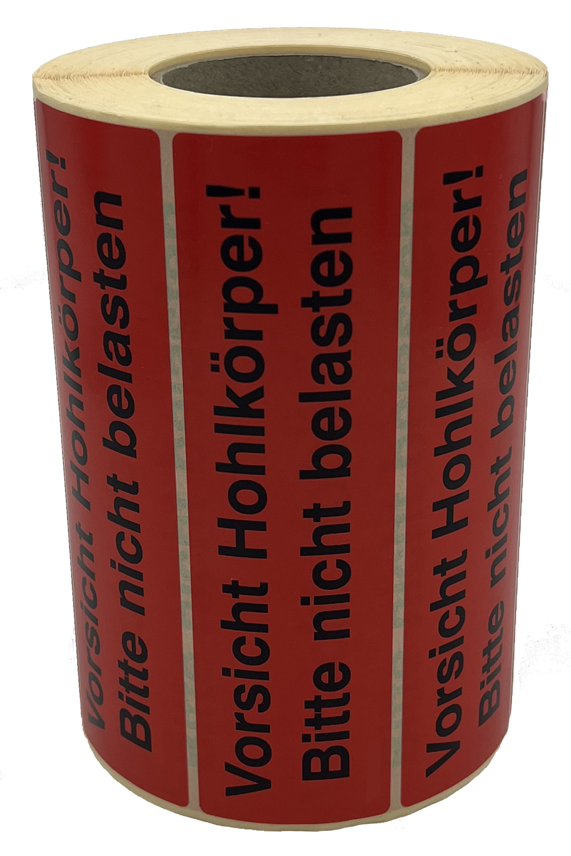 Aufkleber Vorsicht Hohlkörper! Bitte nicht belasten Aufkleber Vorsicht Hohlkörper! Bitte nicht belasten