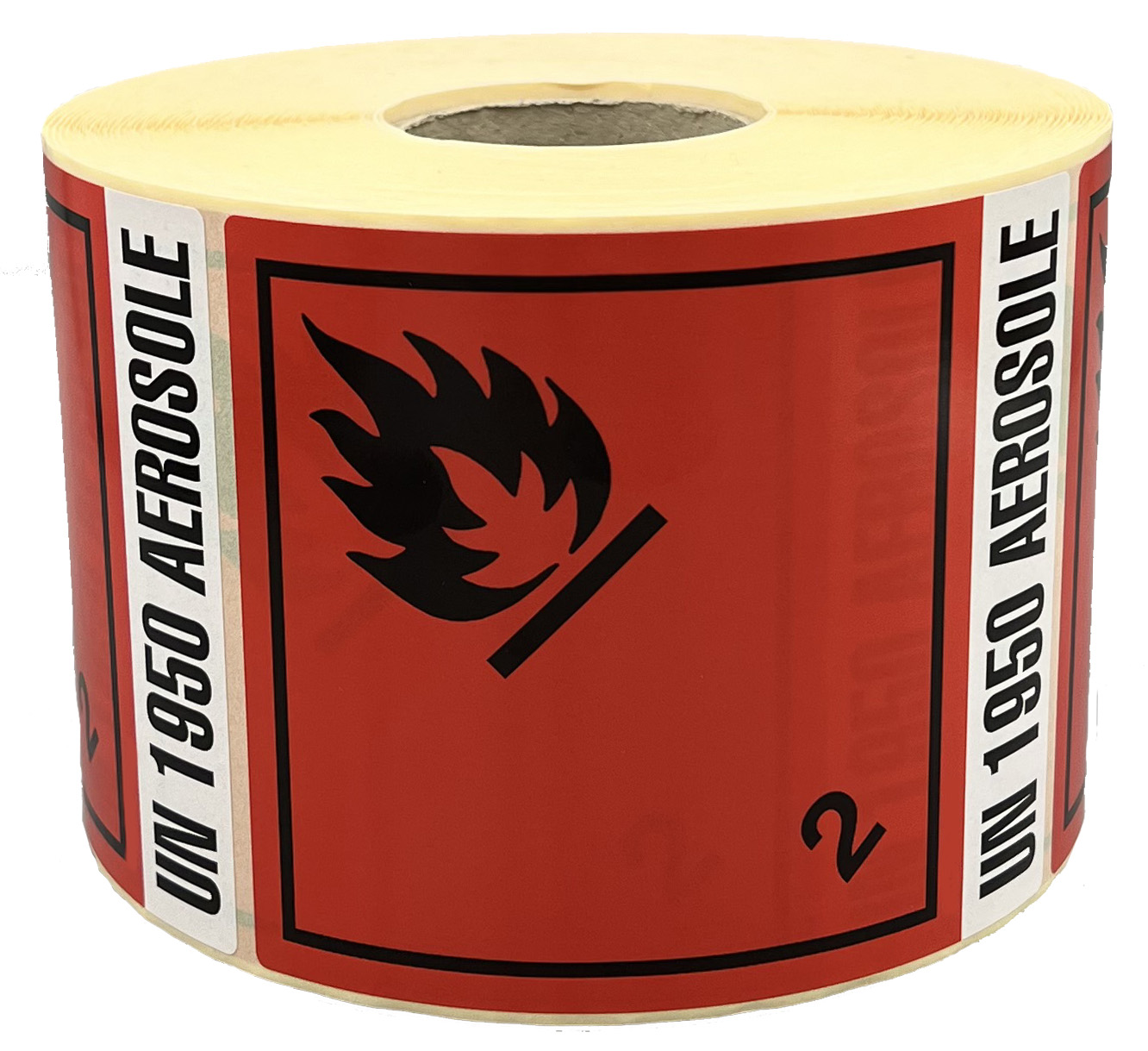 Gefahrgutetiketten Klasse 2.1 mit Eindruck "UN 1950 AEROSOLE" Gefahrgutetiketten Klasse 2.1 mit Eindruck "UN 1950 AEROSOLE"