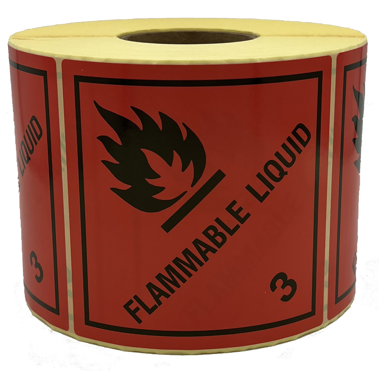 Gefahrzettel 3, 100 x 100 mm, Haftpapier, 1.000 Stück pro Rolle, Gefahrzettel 3, 100 x 100 mm, Haftpapier, 1.000 Stück pro Rolle,