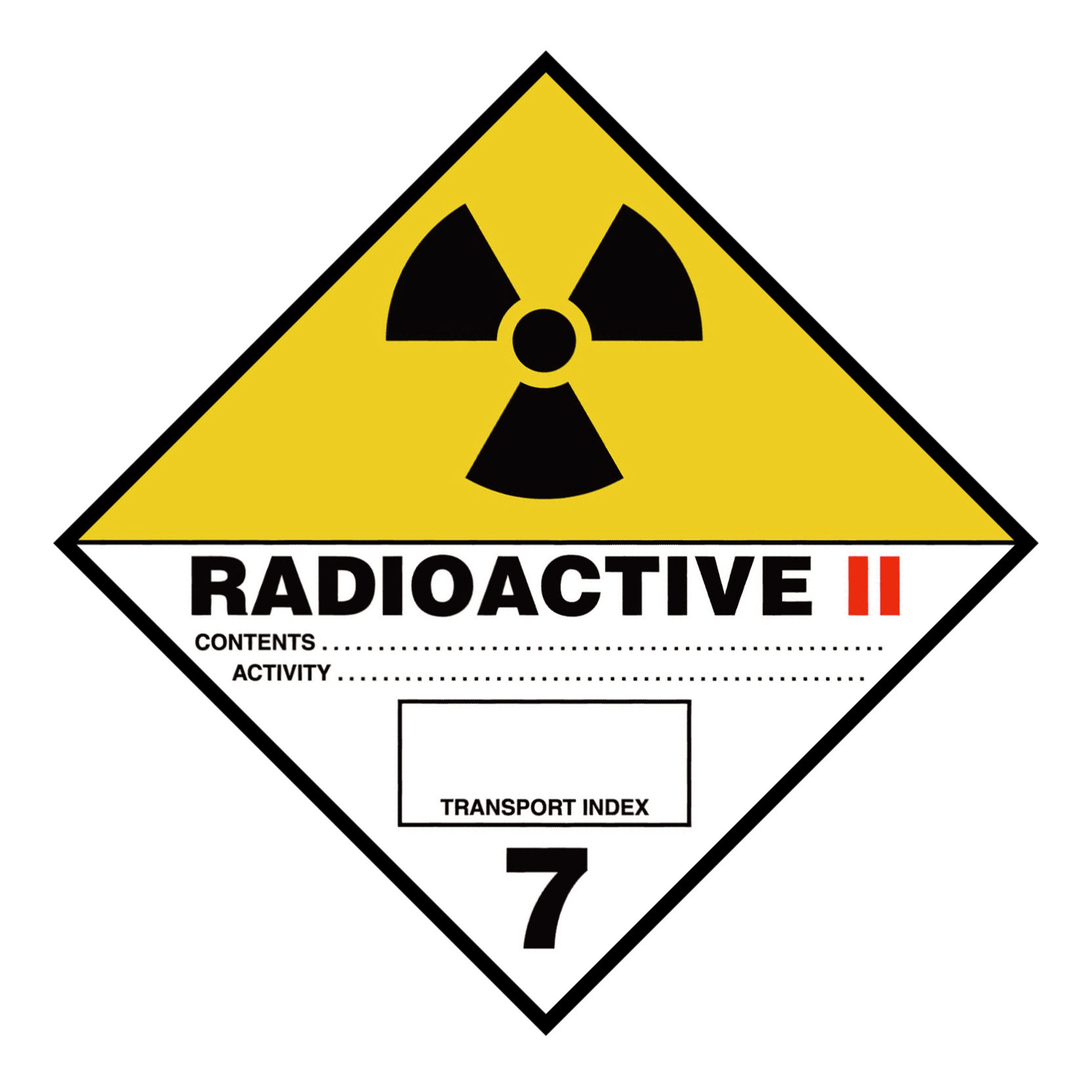 Gefahrgutaufkleber 7 - Radioaktive Stoffe Gefahrgutaufkleber 7 - Radioaktive Stoffe
