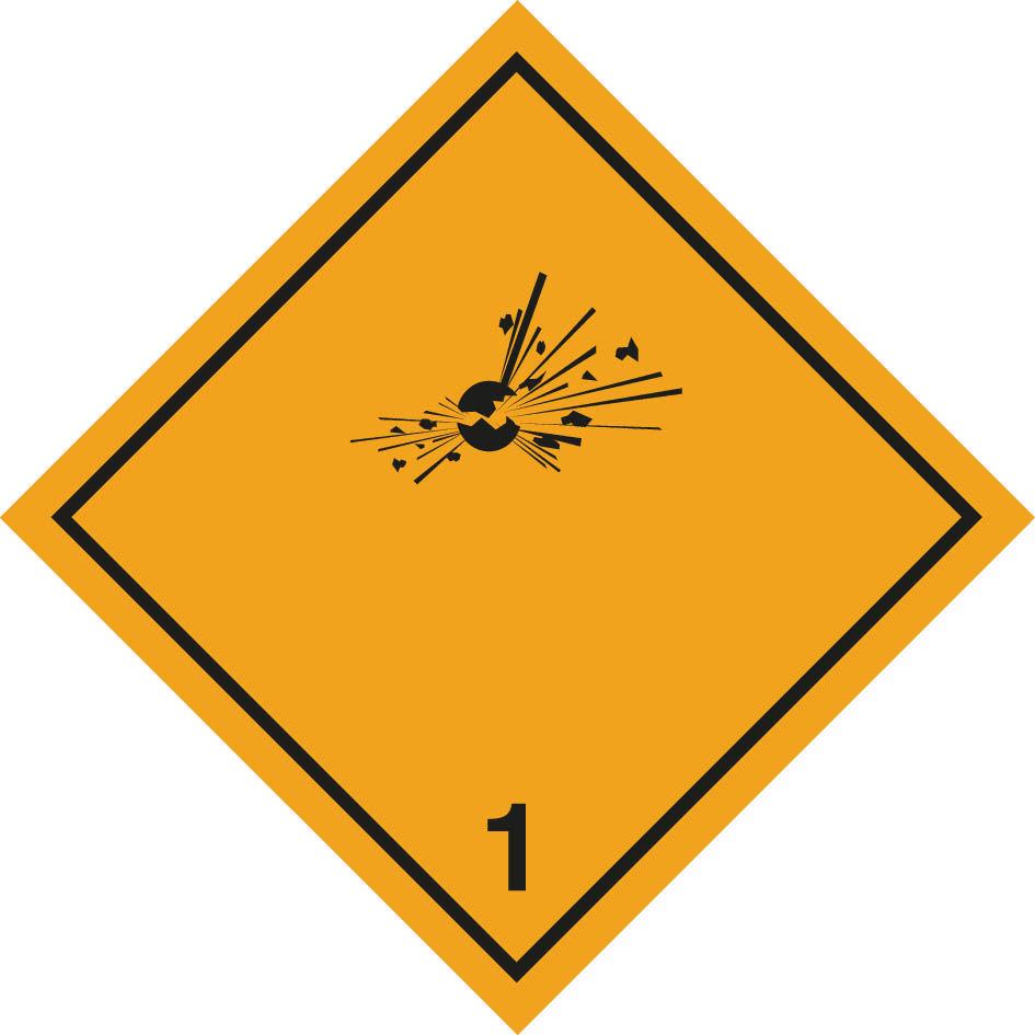 Gefahrgutaufkleber 1 - Explosive Stoffe Gefahrgutaufkleber 1 - Explosive Stoffe