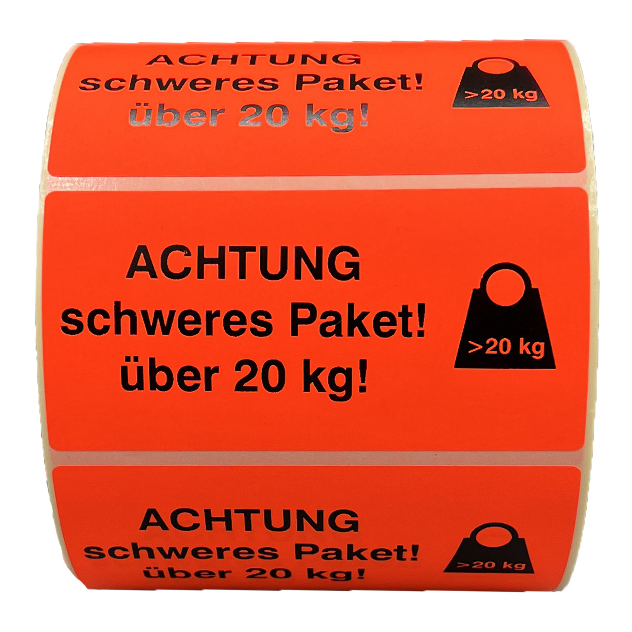 Etiketten über 20 kg gem. Paketgesetz, 100 x 40 mm, 1.000 Stück pro Rolle
