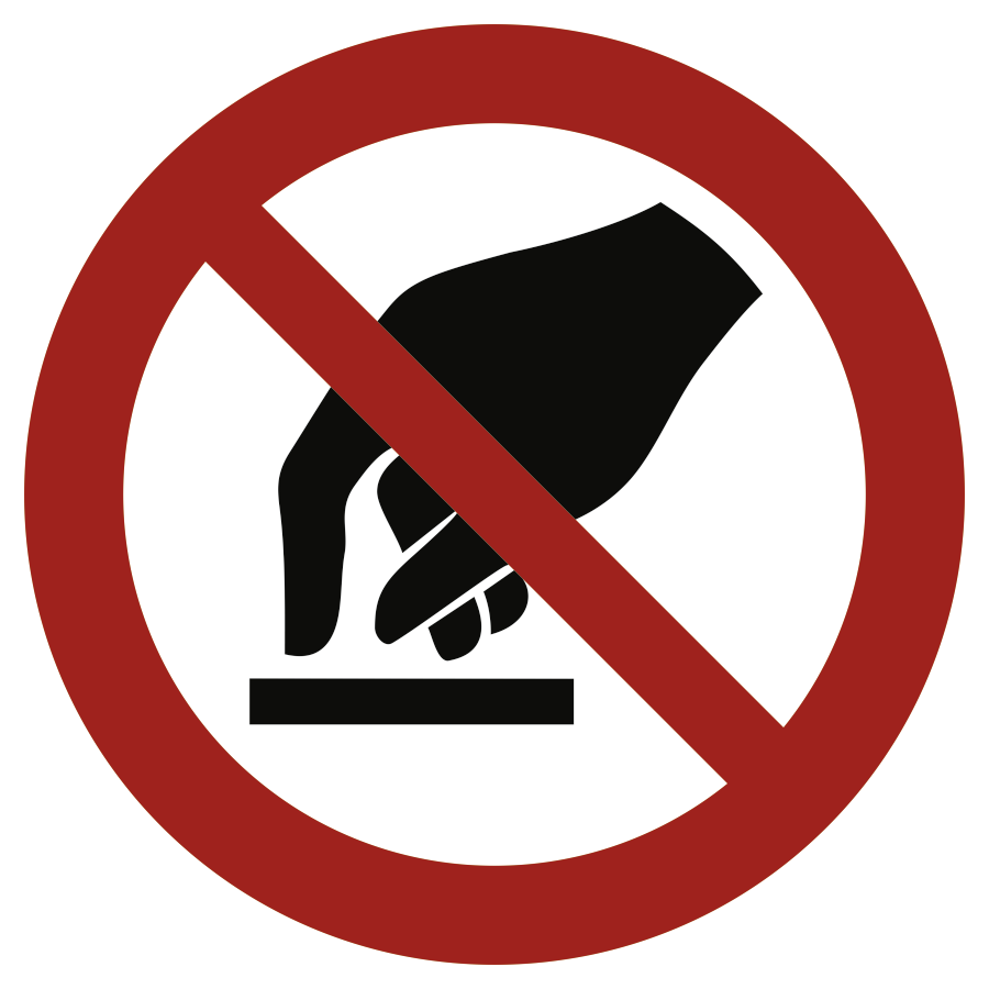 Berühren verboten, Verbotszeichen, ISO 7010