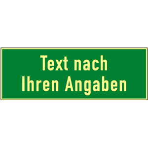 Rettungszeichen-Text u./o. Symbol nach Angabe,Kunstst.,nachl.,160-mcd, 297x105mm