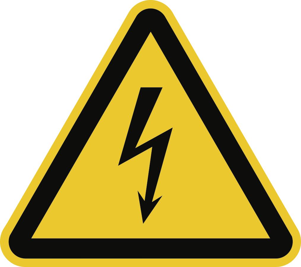Warnung vor elektrischer Spannung, Warnschild, ISO 7010