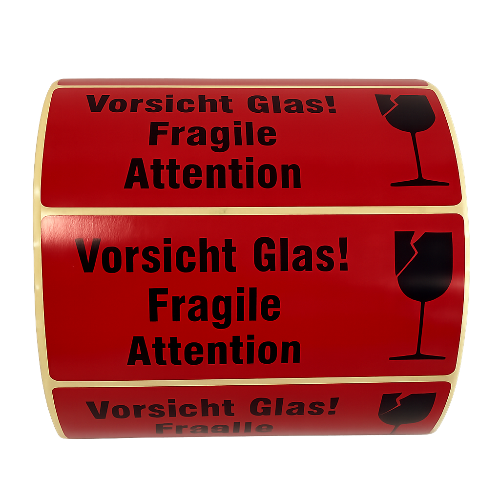 Vorsicht Glas Aufkleber