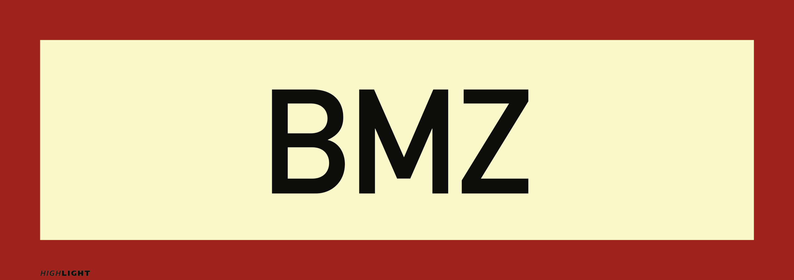 BMZ, Textschild, DIN 4066