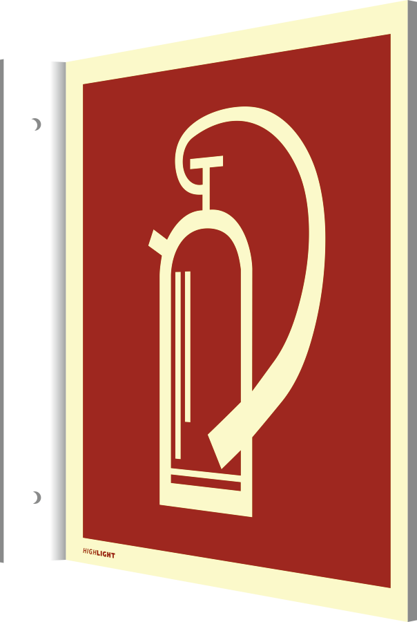 Fahnenschild Feuerlöscher, Symbolschild, BGV A8 Fahnenschild Feuerlöscher, Symbolschild, BGV A8
