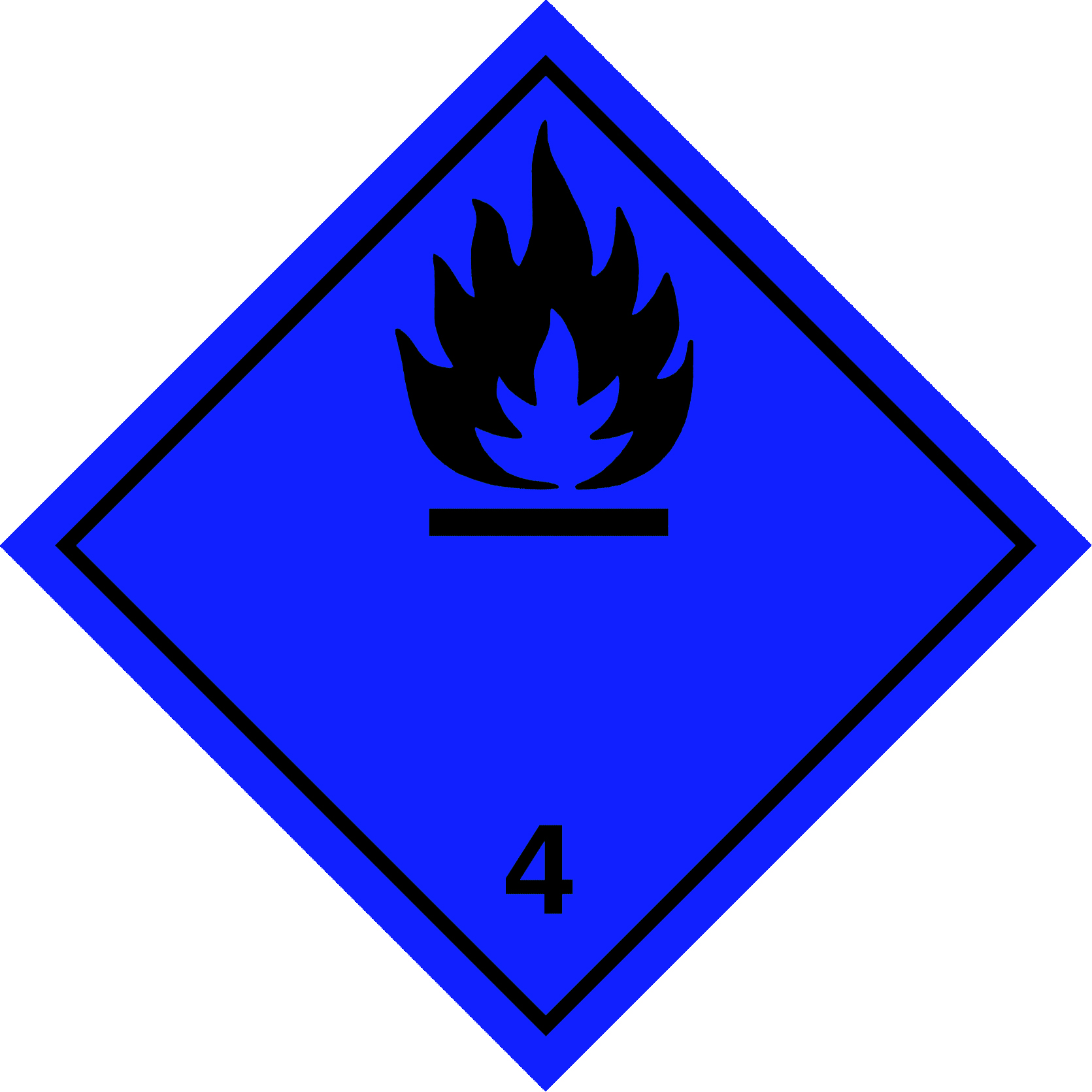 Gefahrgutetiketten Klasse 4.3 - Stoffe, die bei Berührung mit Wasser entzündliche Gase bilden