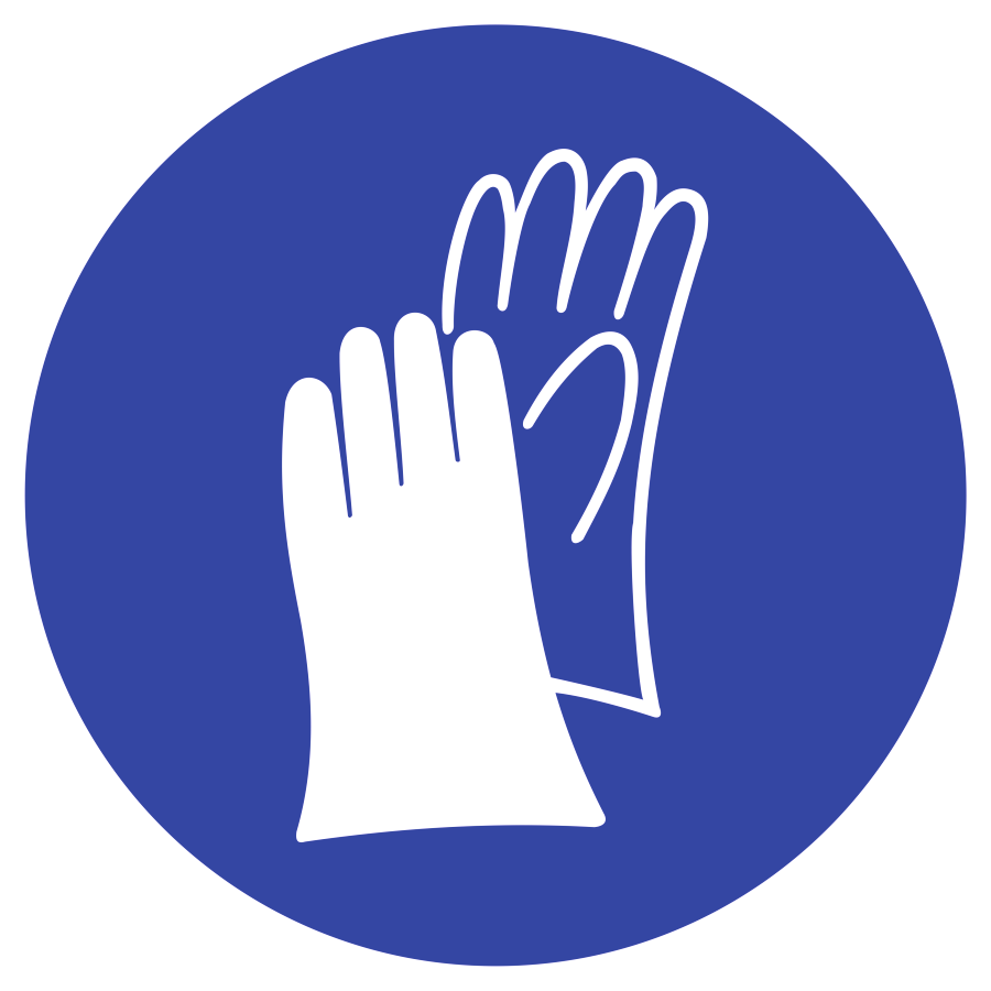 Handschutz benutzen, Symbolschild, BGV A8