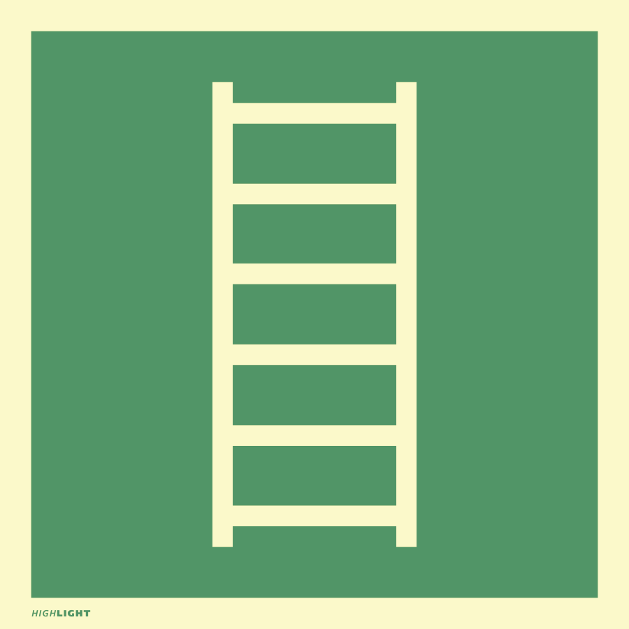 Fluchtleiter, Symbolschild, ISO 7010