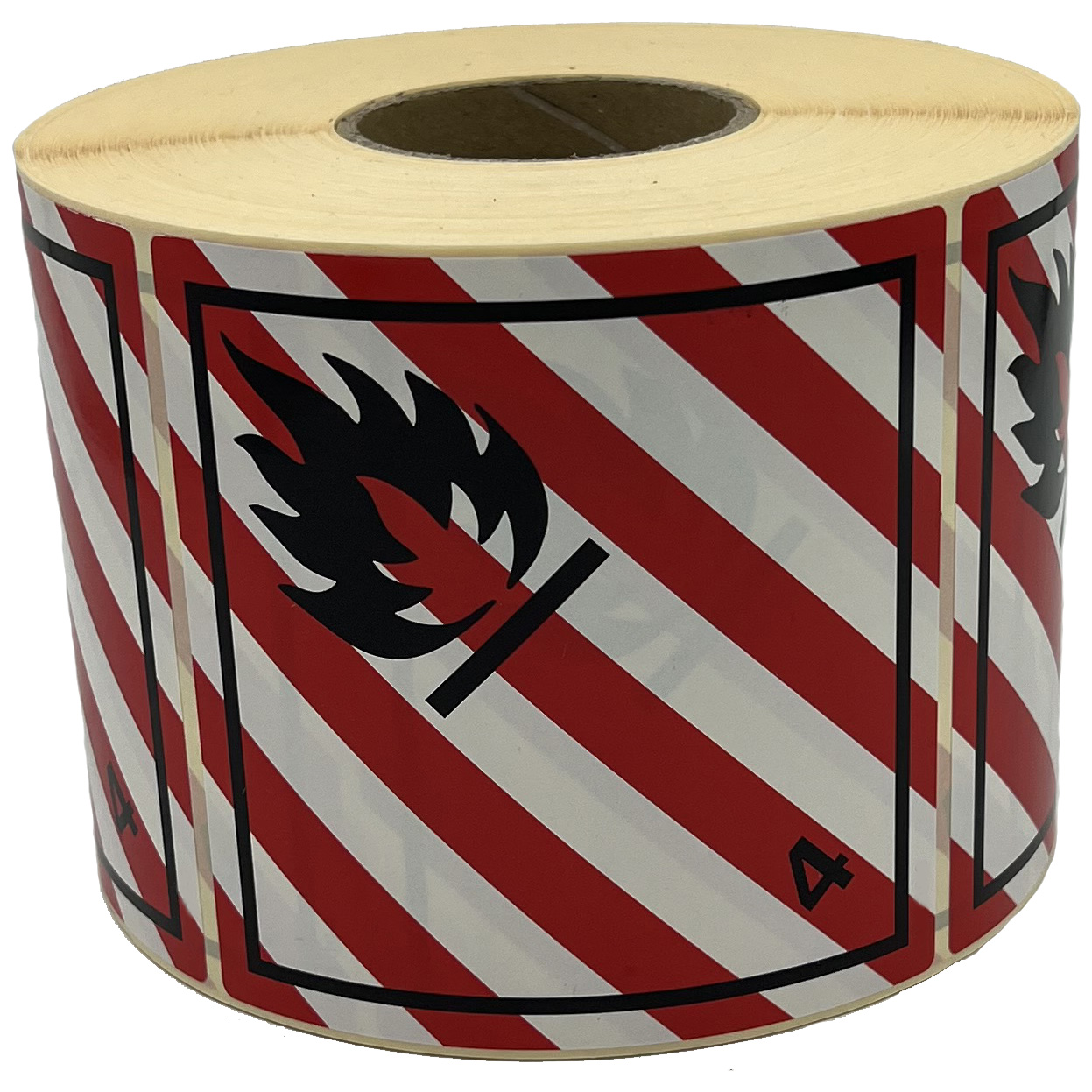 Gefahrgutetiketten Aufkleber Klasse 4.1, 100 x 100 mm, Haftpapier, 1.000 Stück pro Rolle Gefahrgutetiketten Aufkleber Klasse 4.1, 100 x 100 mm, Haftpapier, 1.000 Stück pro Rolle