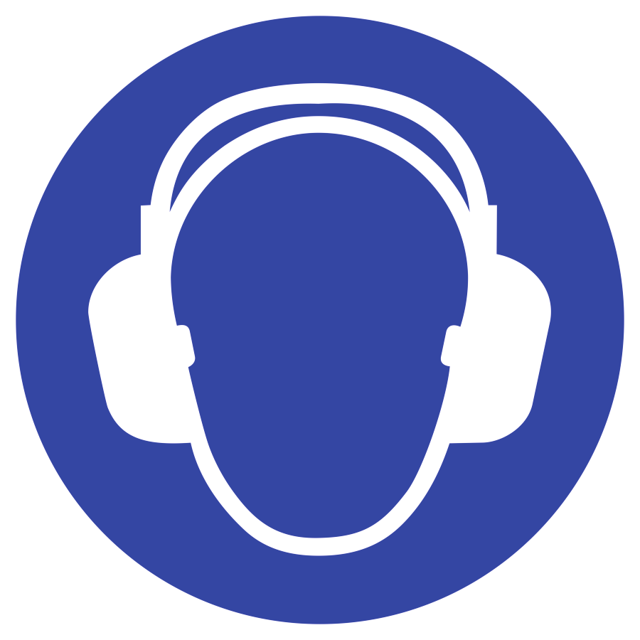 Gehörschutz benutzen, Symbolschild, ISO 7010