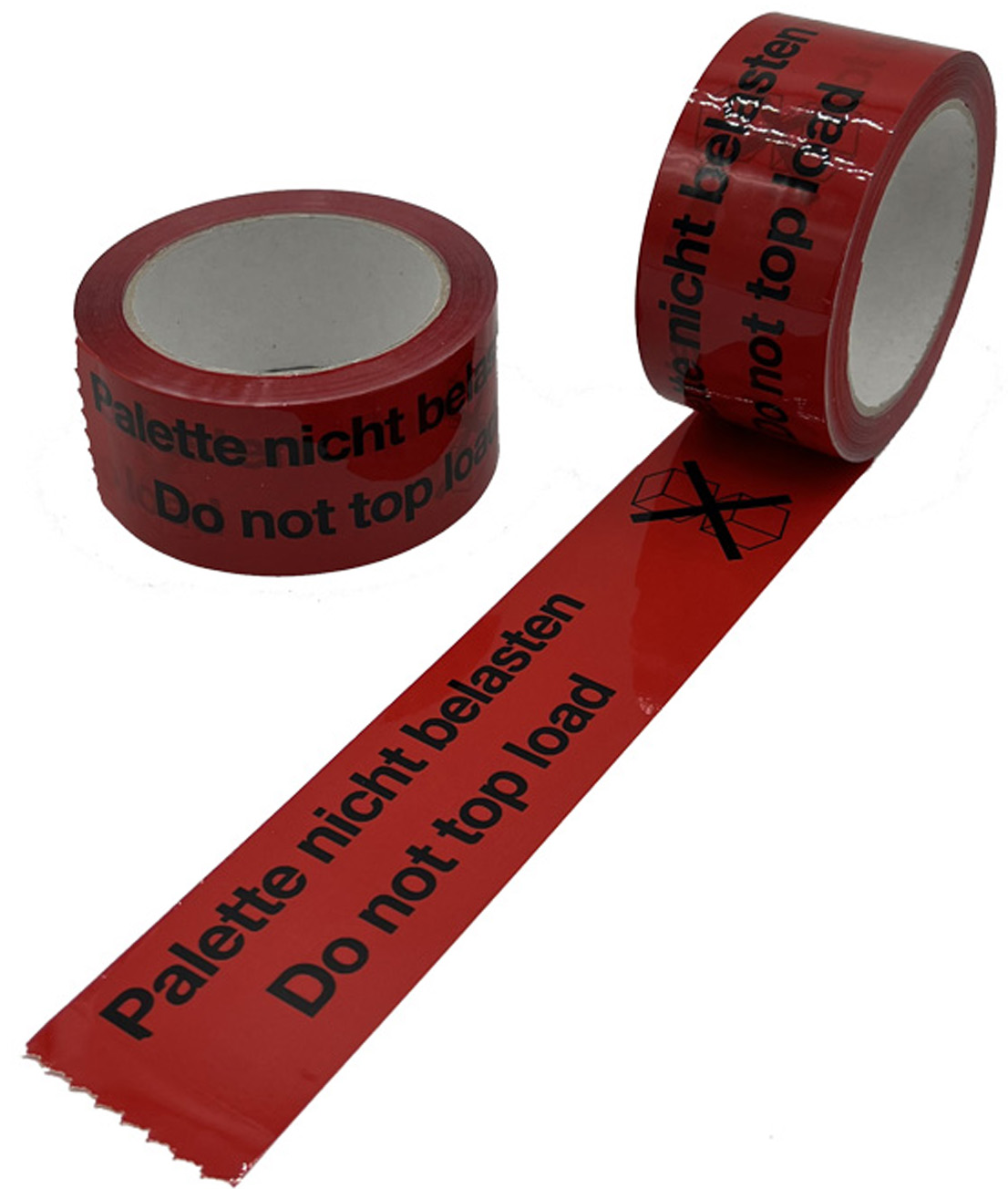 Warndruckklebeband Palette nicht belasten 50mm x 66m Warndruckklebeband Palette nicht belasten 50mm x 66m