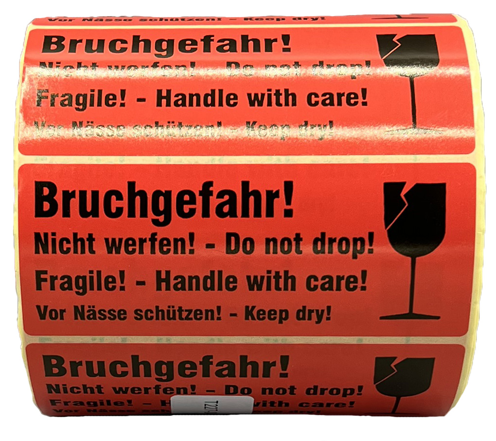 Aufkleber Bruchgefahr / Vorsicht Glas Aufkleber Aufkleber Bruchgefahr / Vorsicht Glas Aufkleber