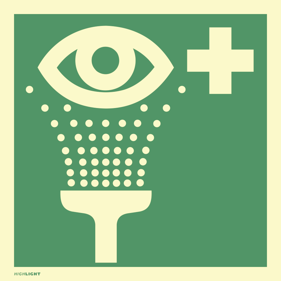 Augenspüleinrichtung, Symbolschild, BGV A8