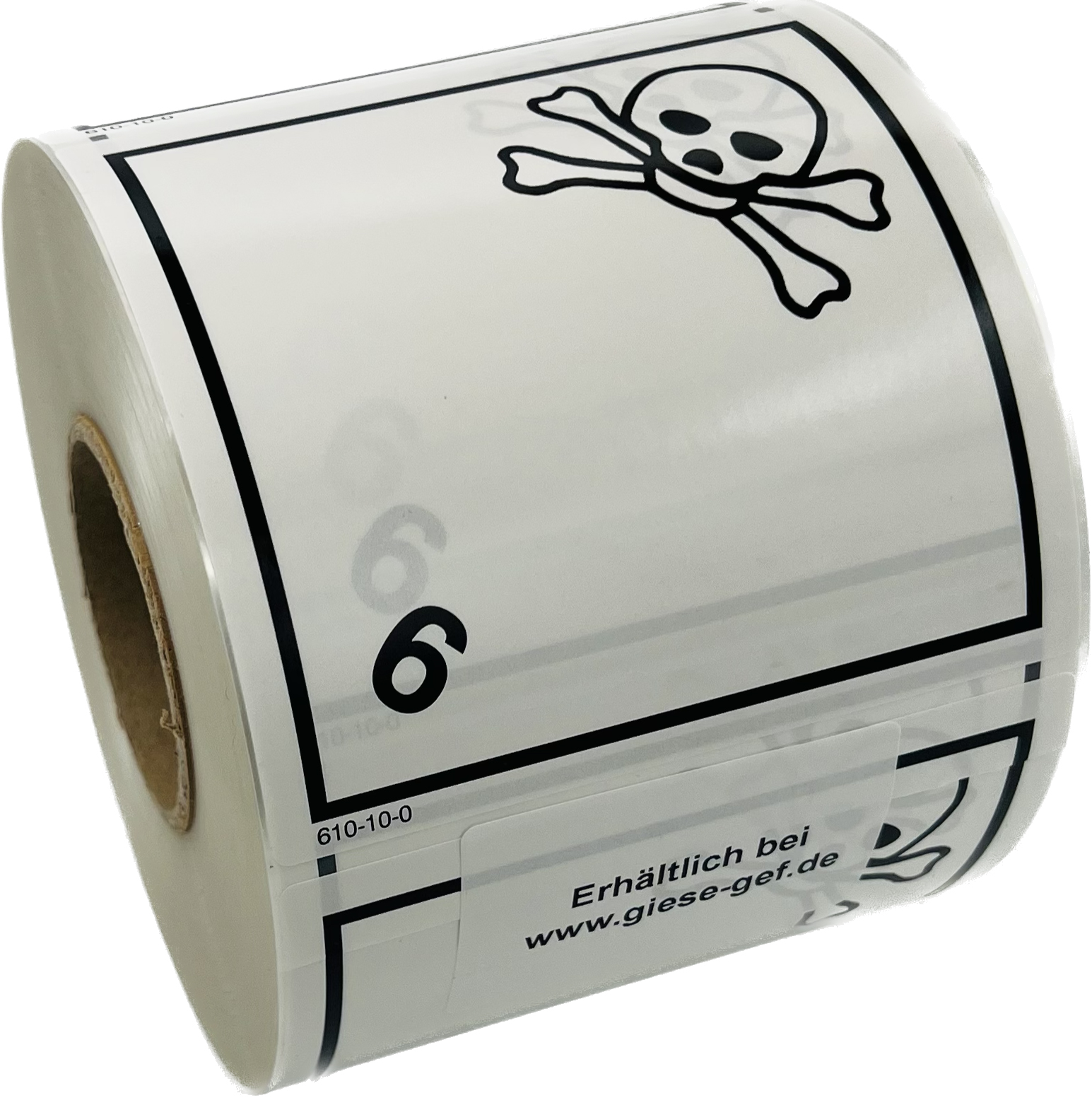610-10-0-1xZwx413fxSJnI Gefahrgutetiketten Klasse 6 mit Folienträger 10 x 10 cm