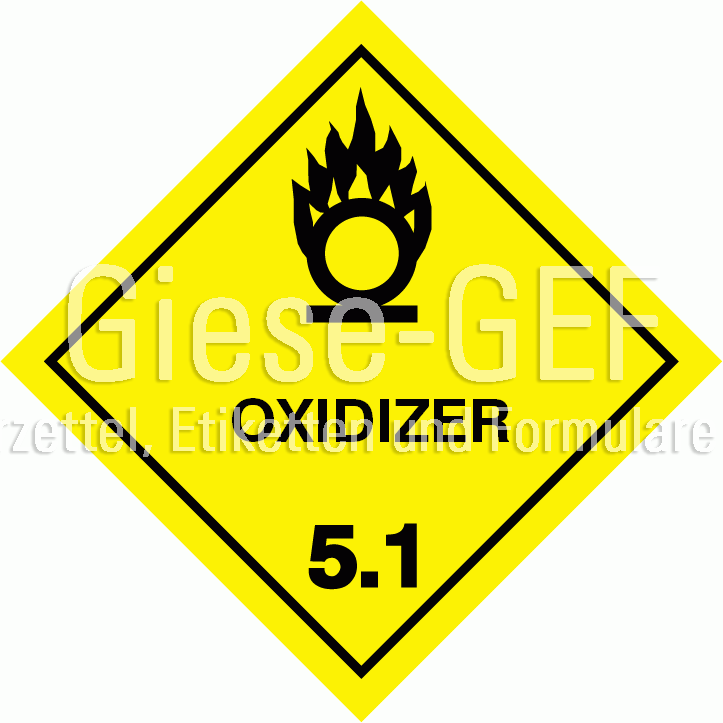Gefahrgutetiketten Klasse 5.1 "Oxidizer"