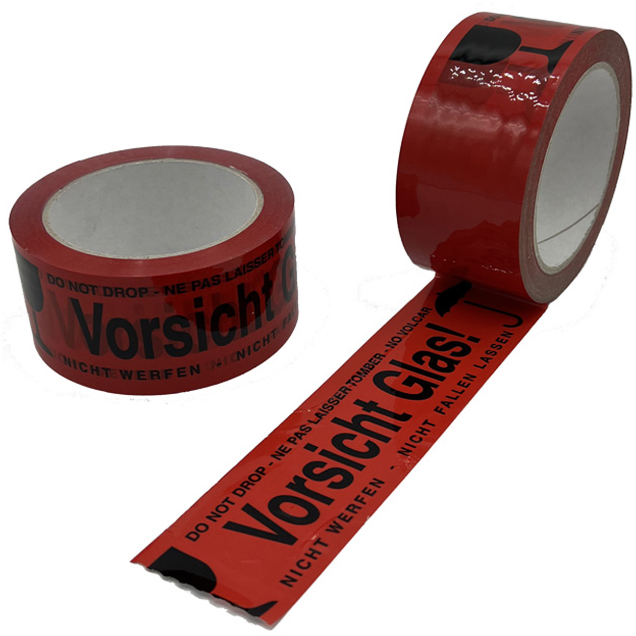 Warndruckklebeband Vorsicht Glas 50mm x 66m