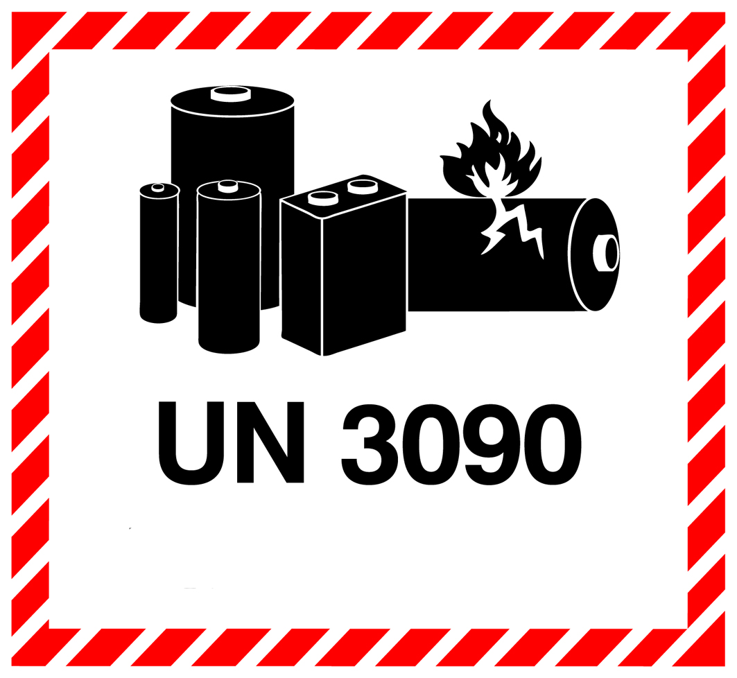 Etiketten Lithium Metal Battery UN 3090 gem. ADR 2023