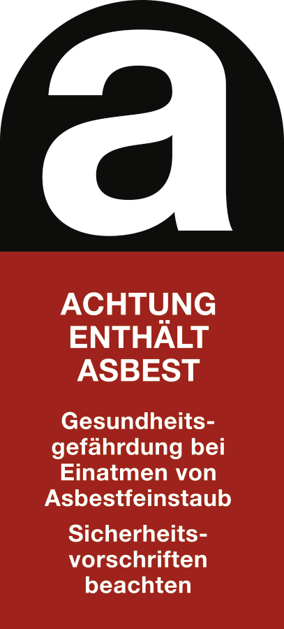 Asbest Aufkleber