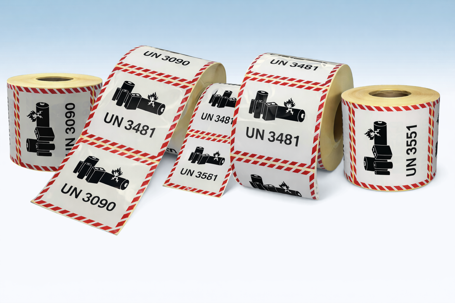 Etiketten Aufkleber für Lithium Batterien