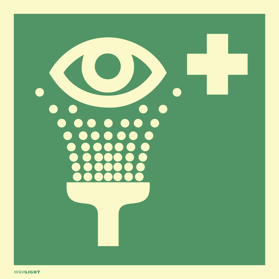 Augenspüleinrichtung, Symbolschild, ISO 7010