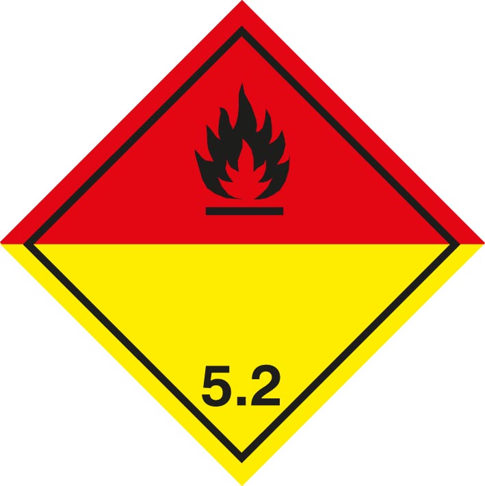 Gefahrgutaufkleber 5.2 - Organische Peroxide Gefahrgutaufkleber 5.2 - Organische Peroxide