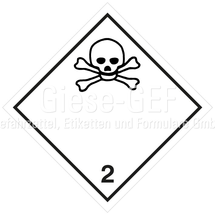 Gefahrgutetiketten Klasse 2.3 "Giftige Gase"