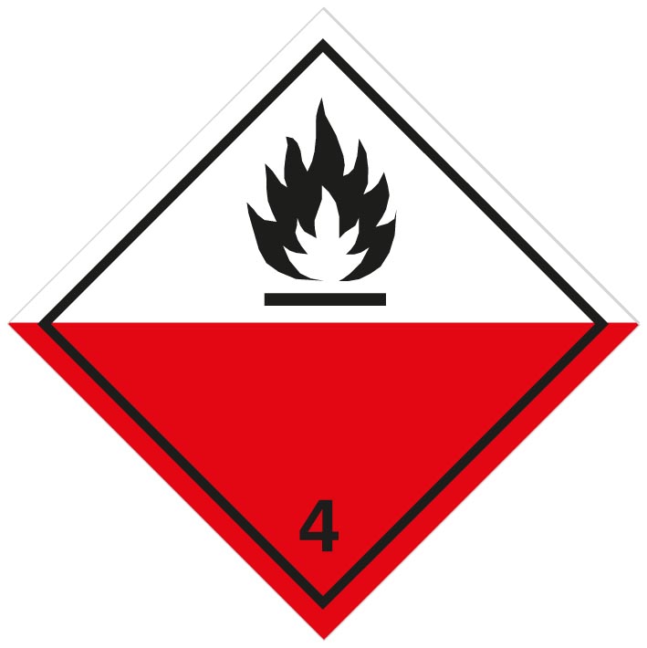 Gefahrgutaufkleber 4.2 - Selbstentzündliche Stoffe Gefahrgutaufkleber 4.2 - Selbstentzündliche Stoffe
