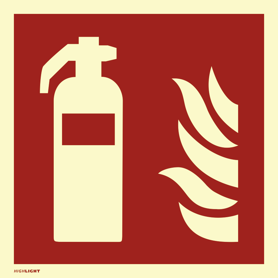 Feuerlöscher, Brandschutzzeichen, ISO 7010