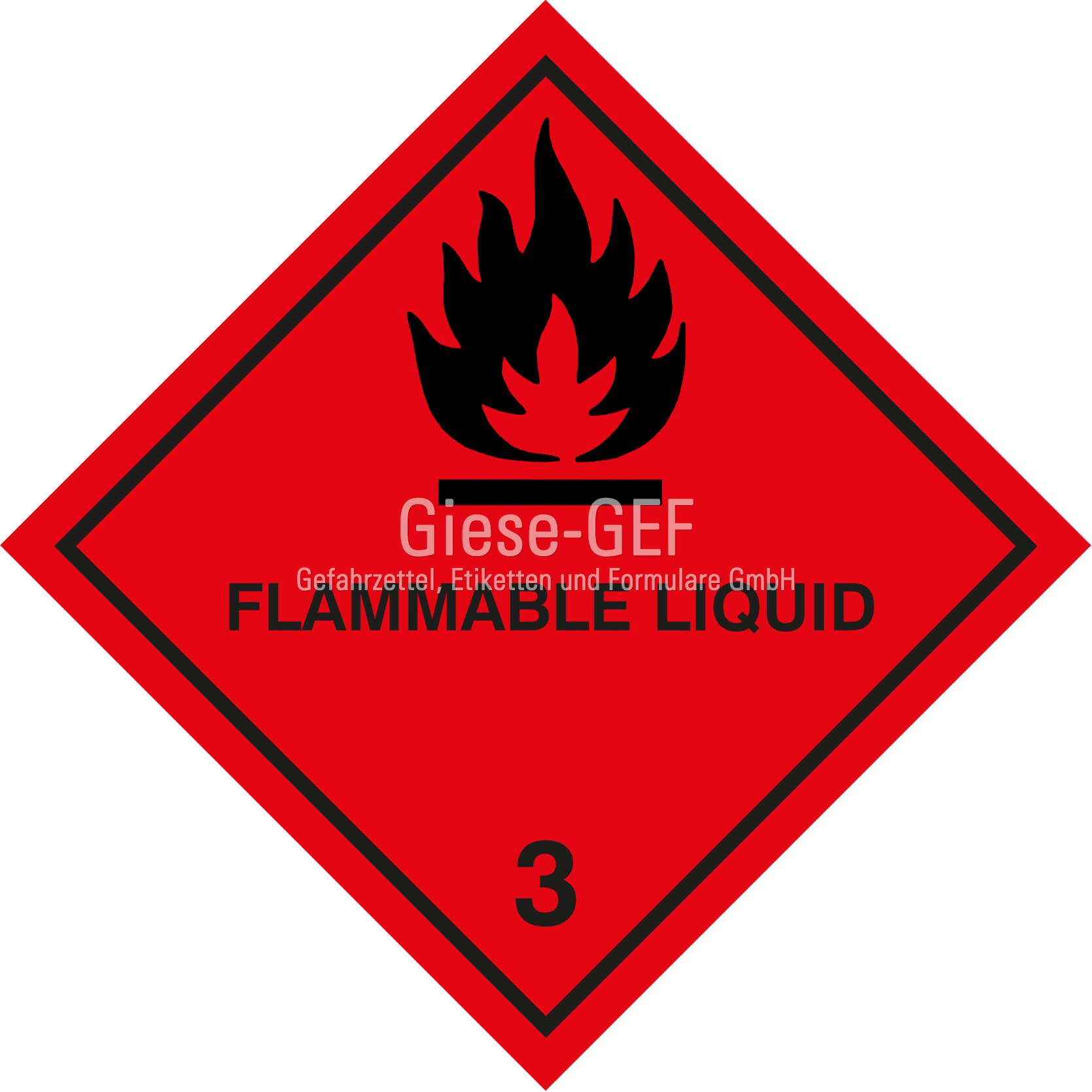Gefahrgutetiketten Klasse 3 "Flammable Liqiud"