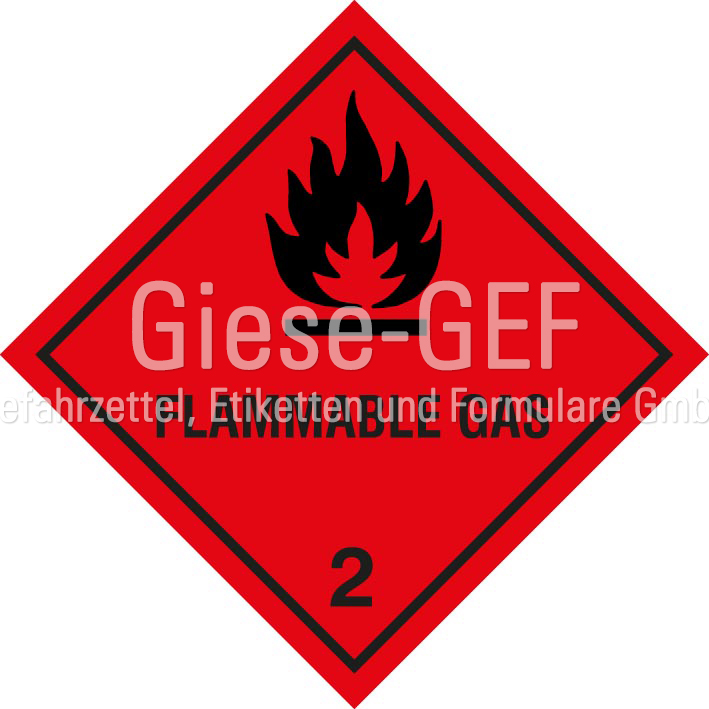 Gefahrgutetiketten Klasse 2.1 "Flammable Gas"
