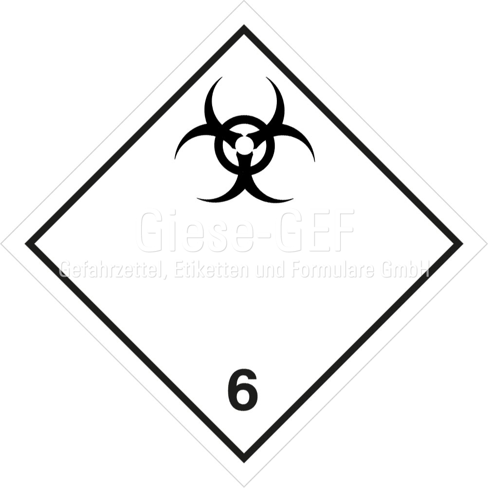 Gefahrgutetiketten Klasse 6.2 - Ansteckungsgefährliche Stoffe
