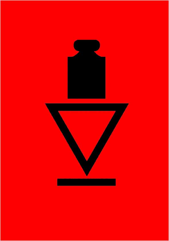 Kopflastig-Rot Versandetiketten Kopflastig (2-farbig)