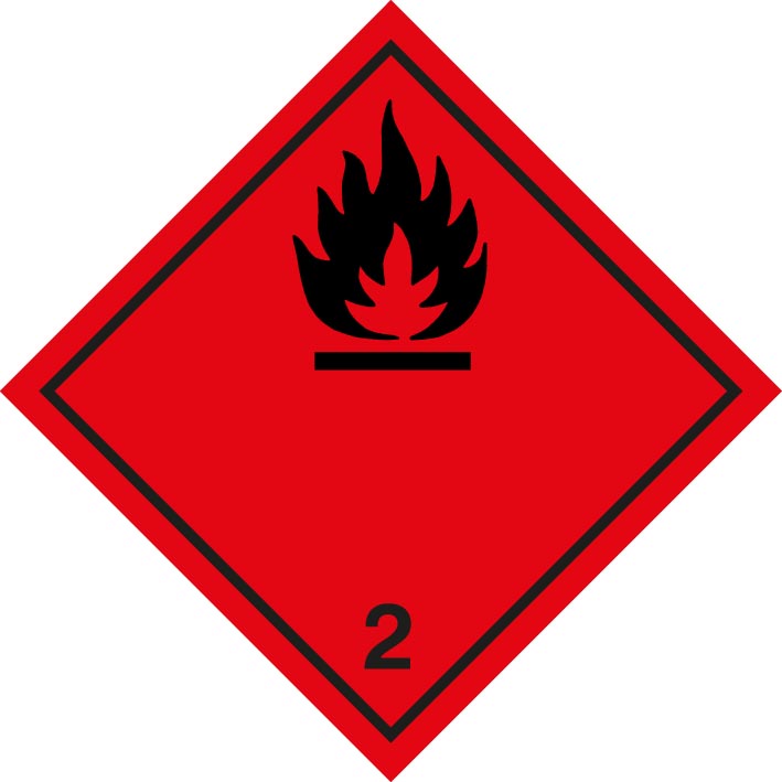 Gefahrgutetiketten Klasse 2.1 "Entzündbare Gase"